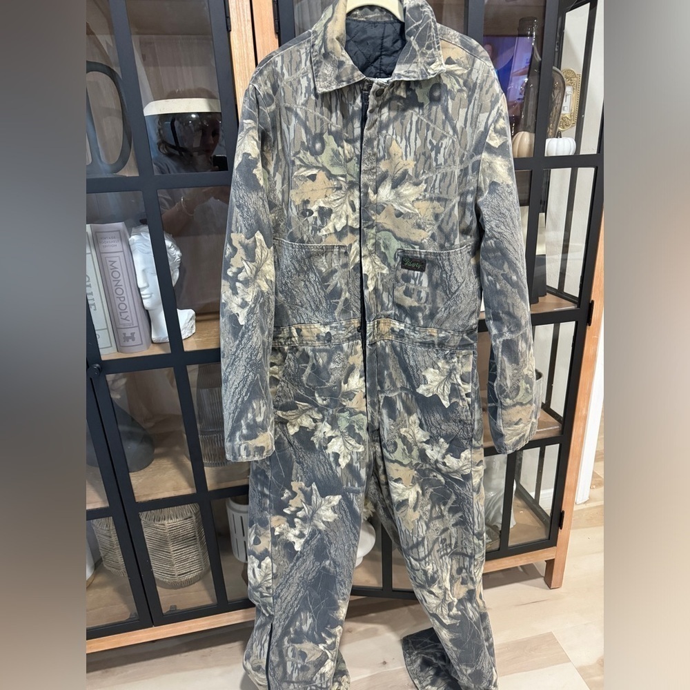 90s Vintage Liberty Camo jumpsuit Rugged Outdoor Camouflage Coveralls hunting